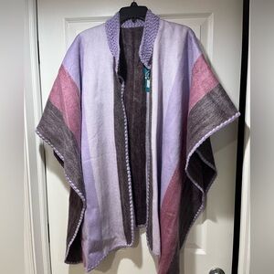 Alpaca Ecuador Elegant Multicolor Women's Cape/shawl